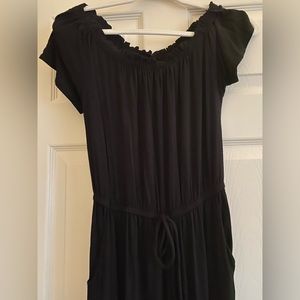 Black off shoulder pantsuit